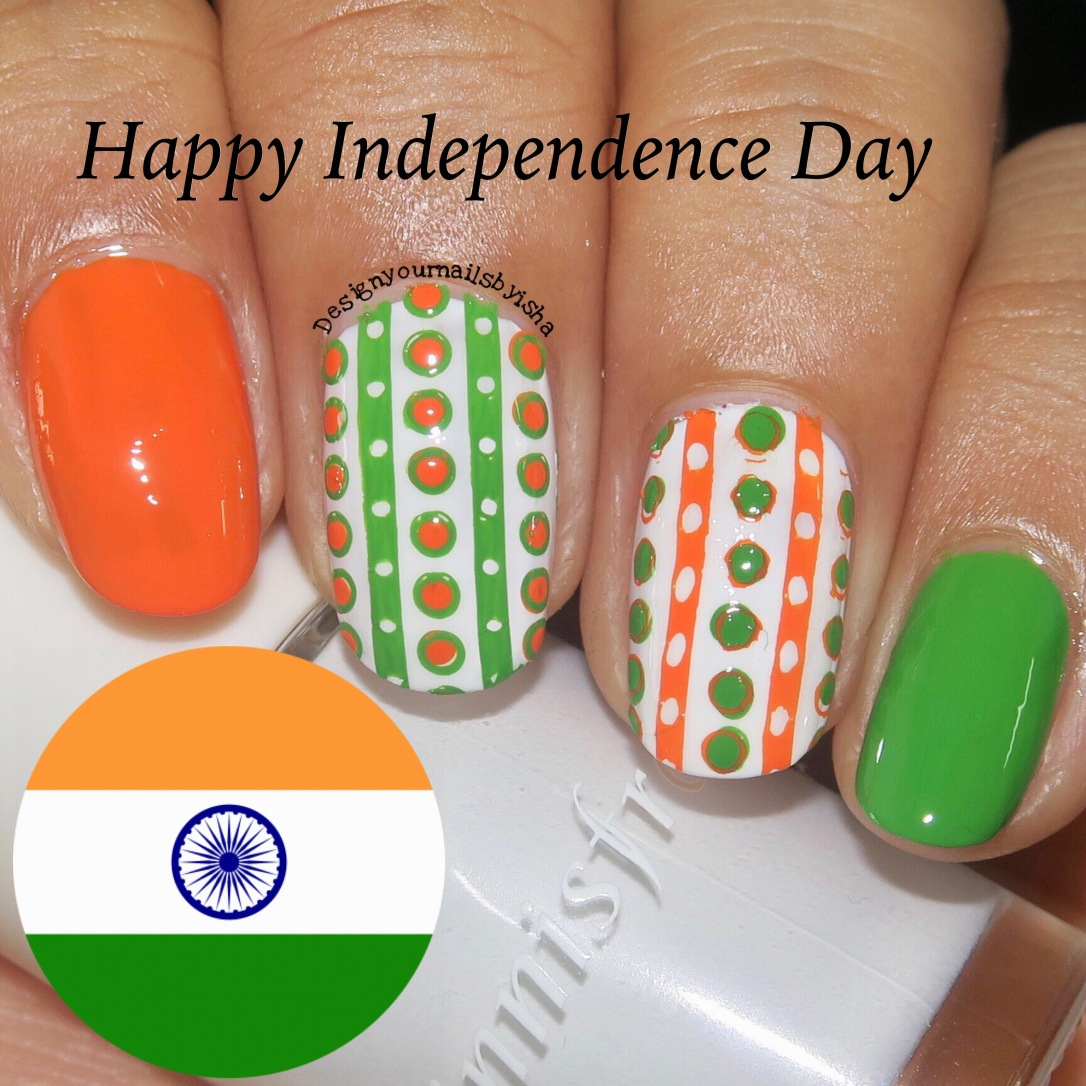 INDIA] Independence Day Nail Art Tutorial – DesignYourNailsByIsha